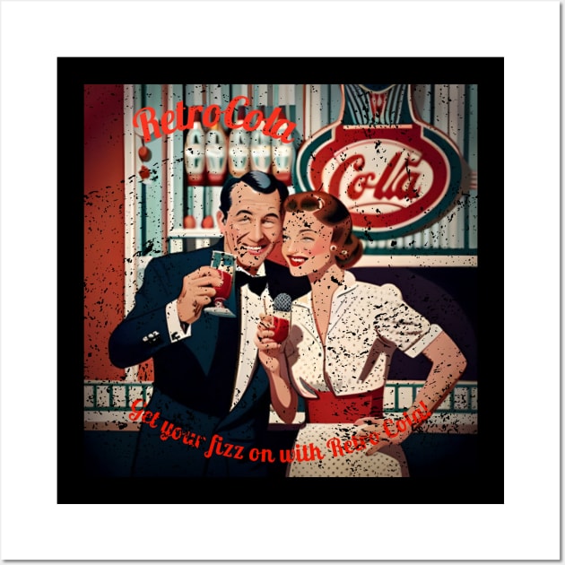Vintage Retro Cola Wall Art by Weird Lines